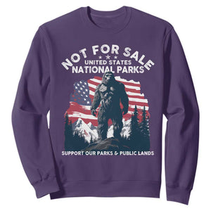 Not For Sale National Parks Bigfoot Sweatshirt Support Our Parks And Public Lands TS11 Purple Print Your Wear