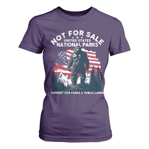 Not For Sale National Parks Bigfoot T Shirt For Women Support Our Parks And Public Lands TS11 Purple Print Your Wear