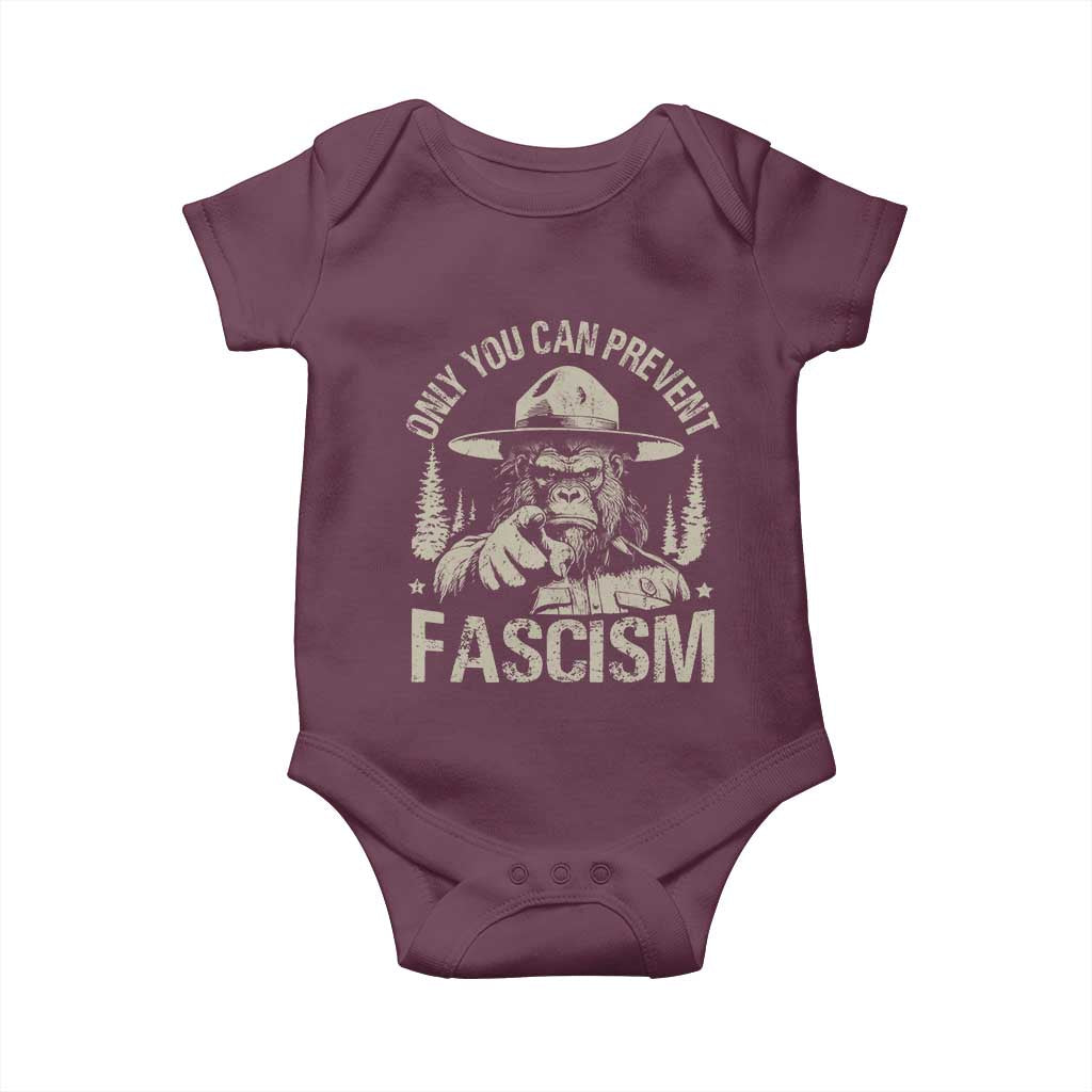 Save Our National Parks Bigfoot Baby Onesie Vintage Forest TS11 Maroon Print Your Wear