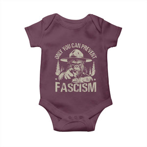 Save Our National Parks Bigfoot Baby Onesie Vintage Forest TS11 Maroon Print Your Wear