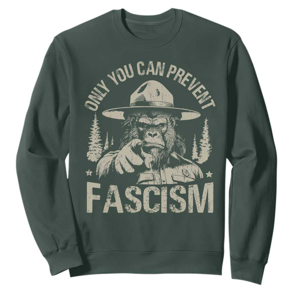 Save Our National Parks Bigfoot Sweatshirt Vintage Forest TS11 Dark Forest Green Print Your Wear