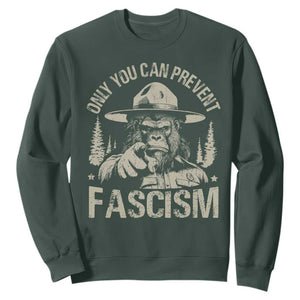 Save Our National Parks Bigfoot Sweatshirt Vintage Forest TS11 Dark Forest Green Print Your Wear