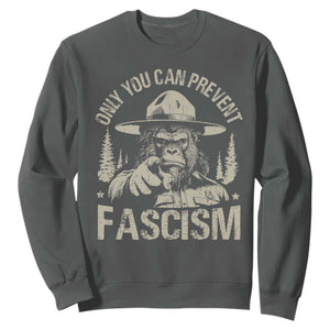 Save Our National Parks Bigfoot Sweatshirt Vintage Forest TS11 Dark Heather Print Your Wear
