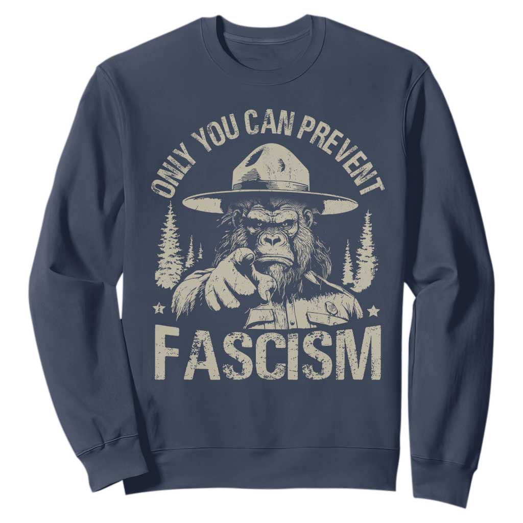 Save Our National Parks Bigfoot Sweatshirt Vintage Forest TS11 Navy Print Your Wear