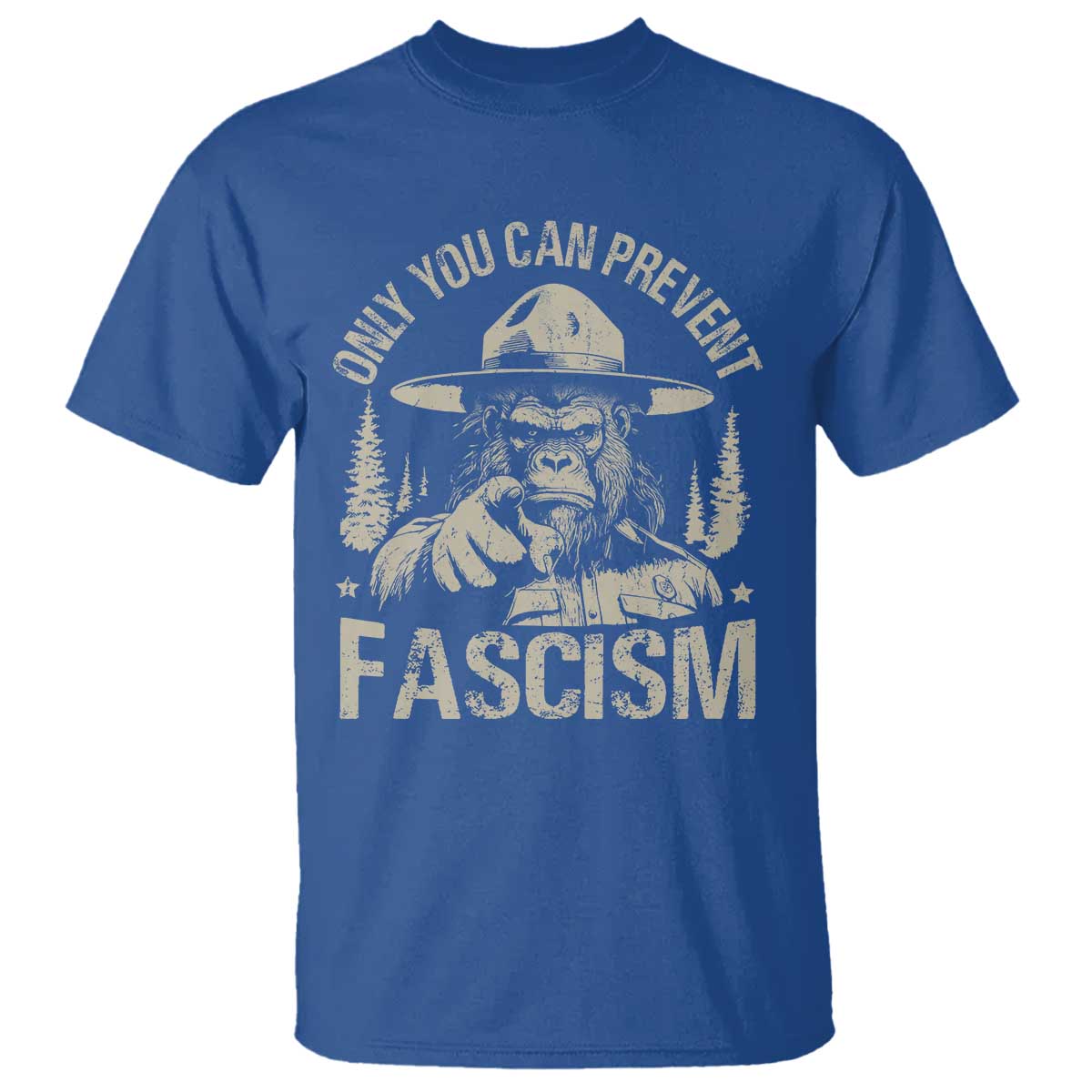 Save Our National Parks Bigfoot T Shirt Vintage Forest TS11 Royal Blue Print Your Wear