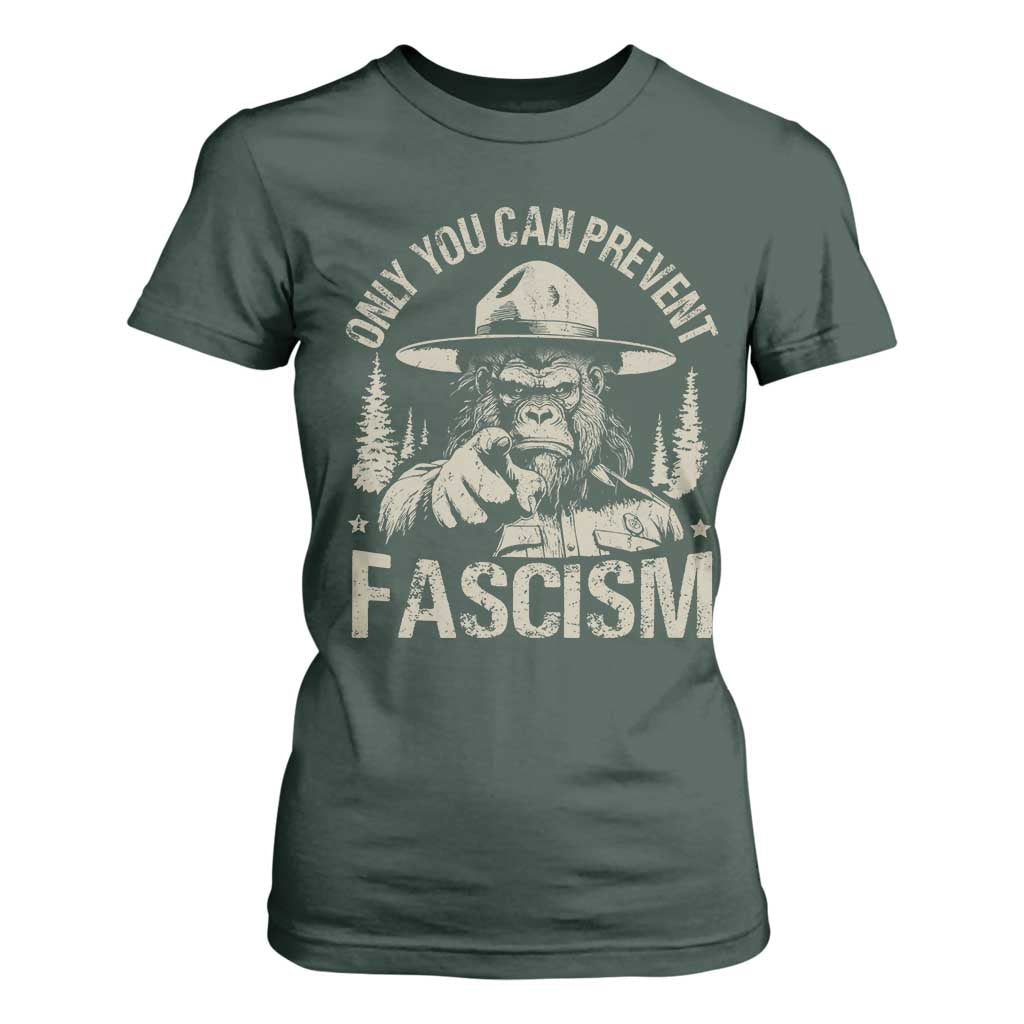 Save Our National Parks Bigfoot T Shirt For Women Vintage Forest TS11 Dark Forest Green Print Your Wear