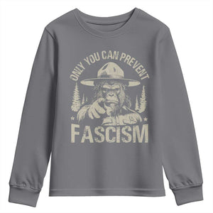 Save Our National Parks Bigfoot Youth Sweatshirt Vintage Forest TS11 Charcoal Print Your Wear