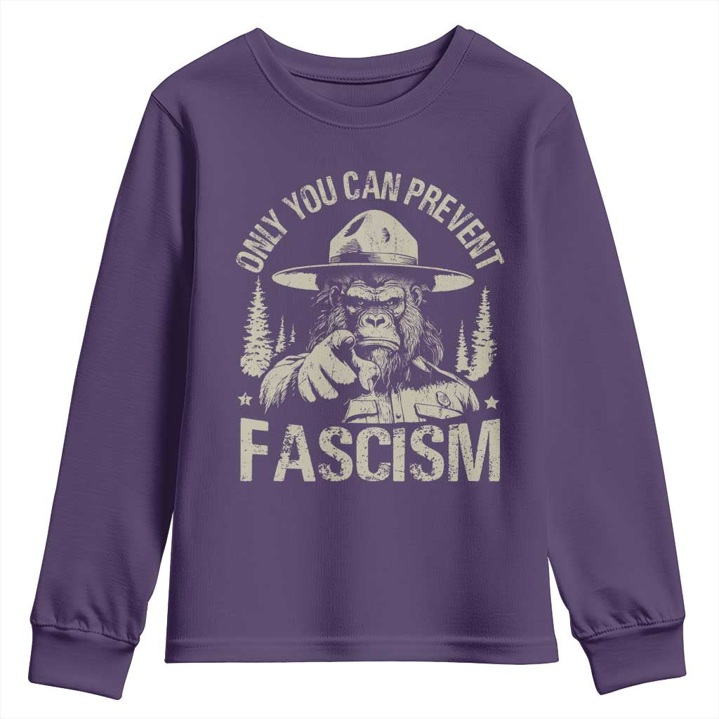 Save Our National Parks Bigfoot Youth Sweatshirt Vintage Forest TS11 Purple Print Your Wear