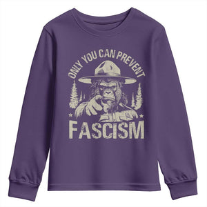 Save Our National Parks Bigfoot Youth Sweatshirt Vintage Forest TS11 Purple Print Your Wear