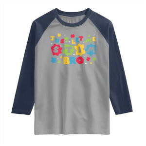 Funny Just Let Me Stim Bro Raglan Shirt Autism Awareness Puzzle TS11 Sport Gray Navy Print Your Wear