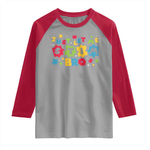 Funny Just Let Me Stim Bro Raglan Shirt Autism Awareness Puzzle TS11 Sport Gray Red Print Your Wear