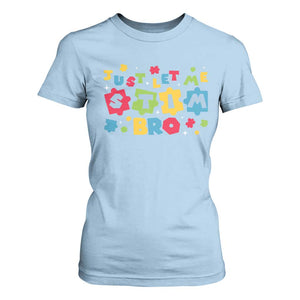 Funny Just Let Me Stim Bro T Shirt For Women Autism Awareness Puzzle TS11 Light Blue Print Your Wear