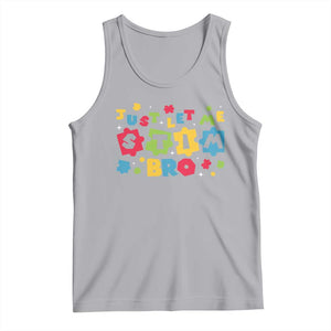 Funny Just Let Me Stim Bro Tank Top Autism Awareness Puzzle TS11 Athletic Heather Print Your Wear