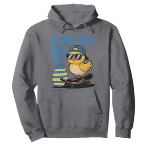 Funny Easter Day Chicks Dig Me Hoodie Cool Chicken TS11 Charcoal Print Your Wear