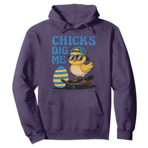 Funny Easter Day Chicks Dig Me Hoodie Cool Chicken TS11 Purple Print Your Wear