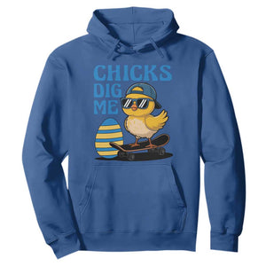 Funny Easter Day Chicks Dig Me Hoodie Cool Chicken TS11 Royal Blue Print Your Wear