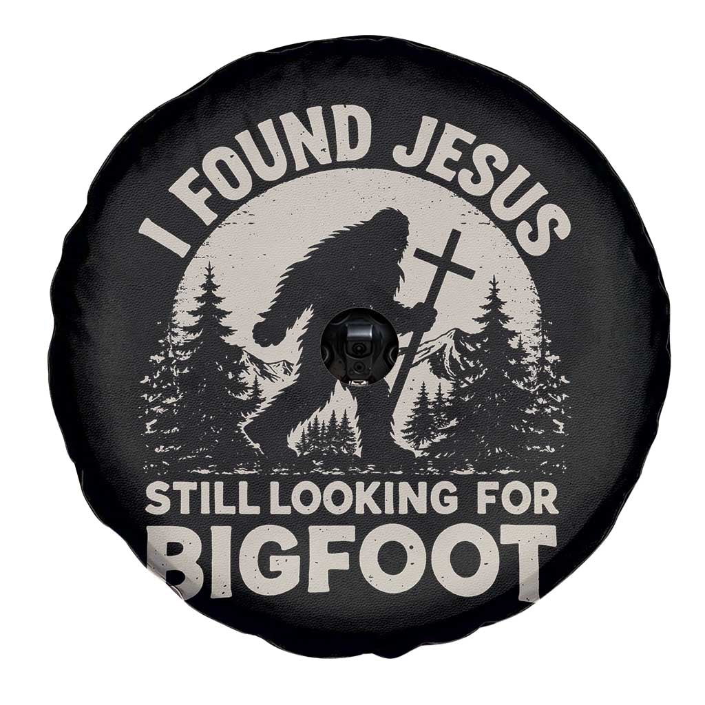 I Found Jesus Still Looking For Bigfoot Spare Tire Cover Funny Christian Sasquatch Forest TS11 Print Your Wear