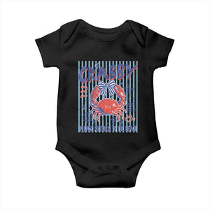 If Crabby Please Return To The Beach Baby Onesie Funny Summer Girl TS11 Black Print Your Wear