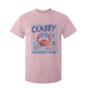 If Crabby Please Return To The Beach T Shirt For Kid Funny Summer Girl TS11 Light Pink Print Your Wear