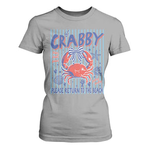 If Crabby Please Return To The Beach T Shirt For Women Funny Summer Girl TS11 Sport Gray Print Your Wear