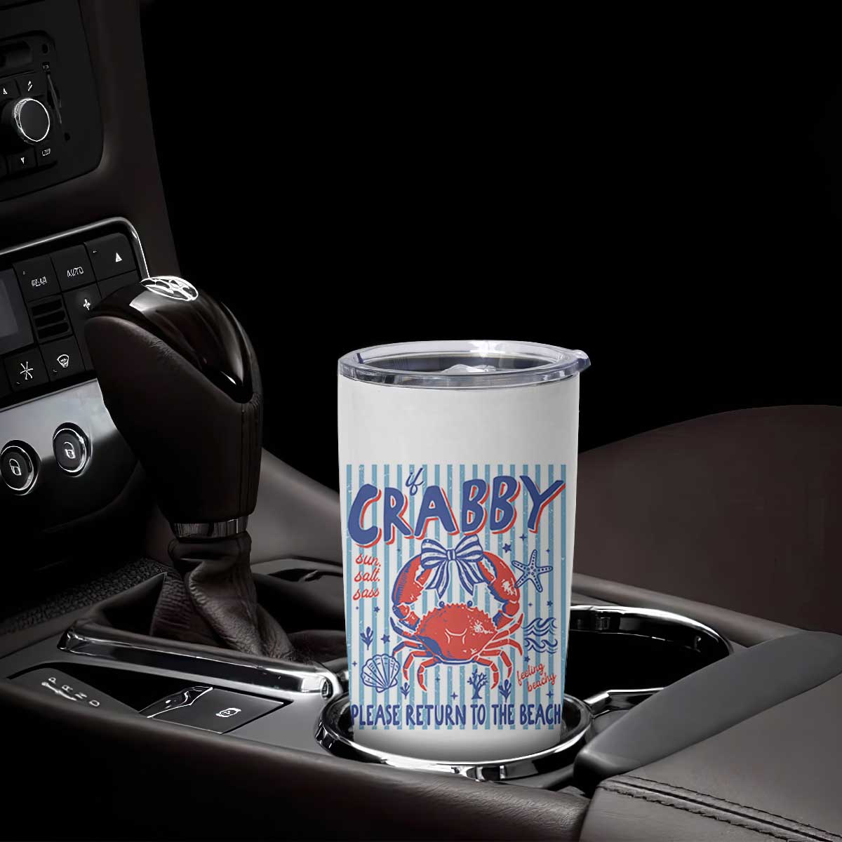If Crabby Please Return To The Beach Tumbler Cup Funny Summer Girl TS11 Print Your Wear