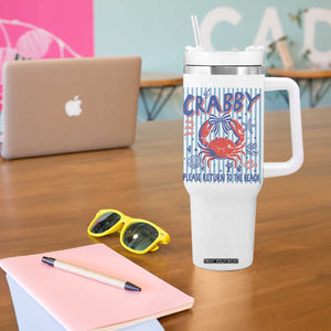 If Crabby Please Return To The Beach Tumbler With Handle Funny Summer Girl TS11 Print Your Wear