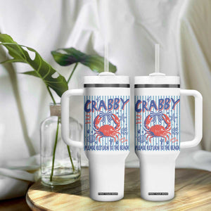 If Crabby Please Return To The Beach Tumbler With Handle Funny Summer Girl TS11 Print Your Wear