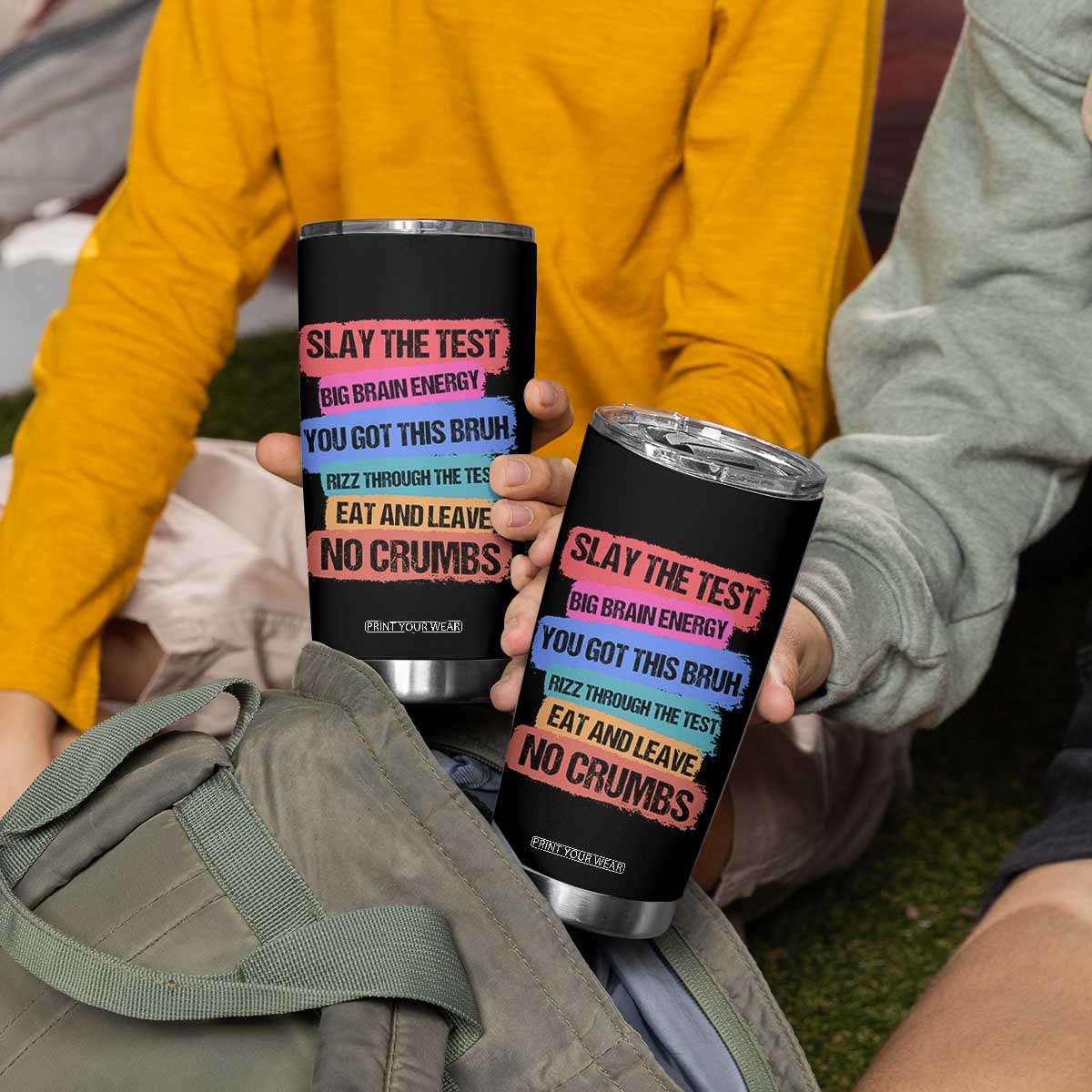 Test Day Tumbler Cup Slay The Test Big Brain Energy Students Spirit TS11 Print Your Wear