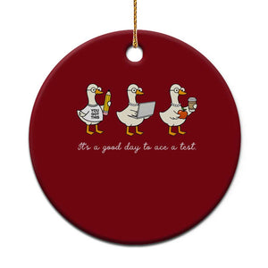 Silly Goose Test Day Ceramic Ornament It's A Good Day To Ace A Test Teacher Students TS11 1pc Red Print Your Wear
