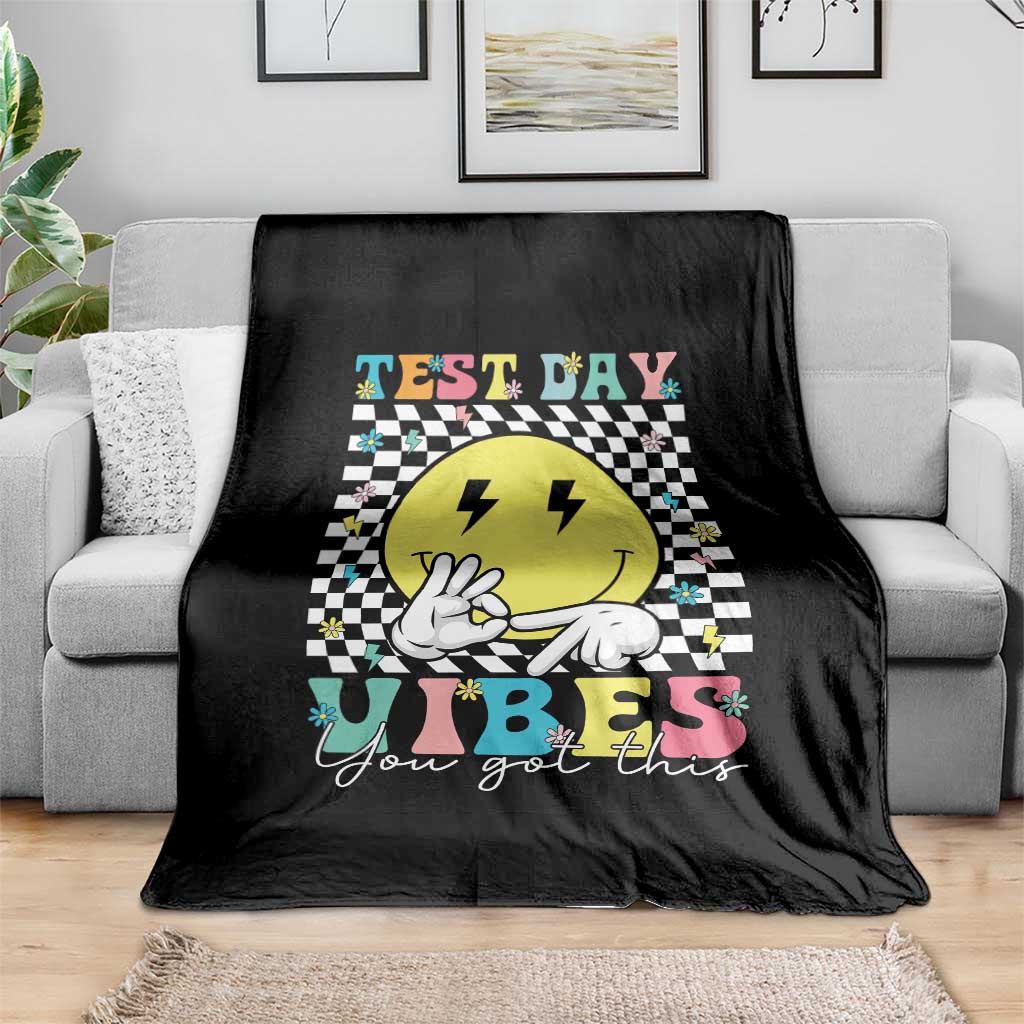 Test Day 67 Meme Throw Blanket You Got This Testing Teacher Retro Grooves TS11 Print Your Wear