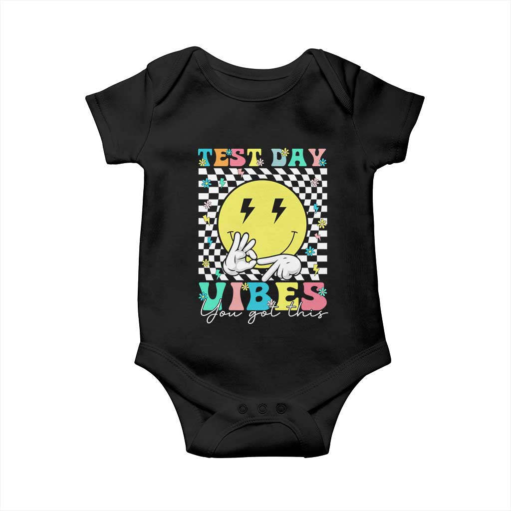Test Day 67 Meme Baby Onesie You Got This Testing Teacher Retro Grooves TS11 Black Print Your Wear