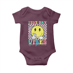 Test Day 67 Meme Baby Onesie You Got This Testing Teacher Retro Grooves TS11 Maroon Print Your Wear
