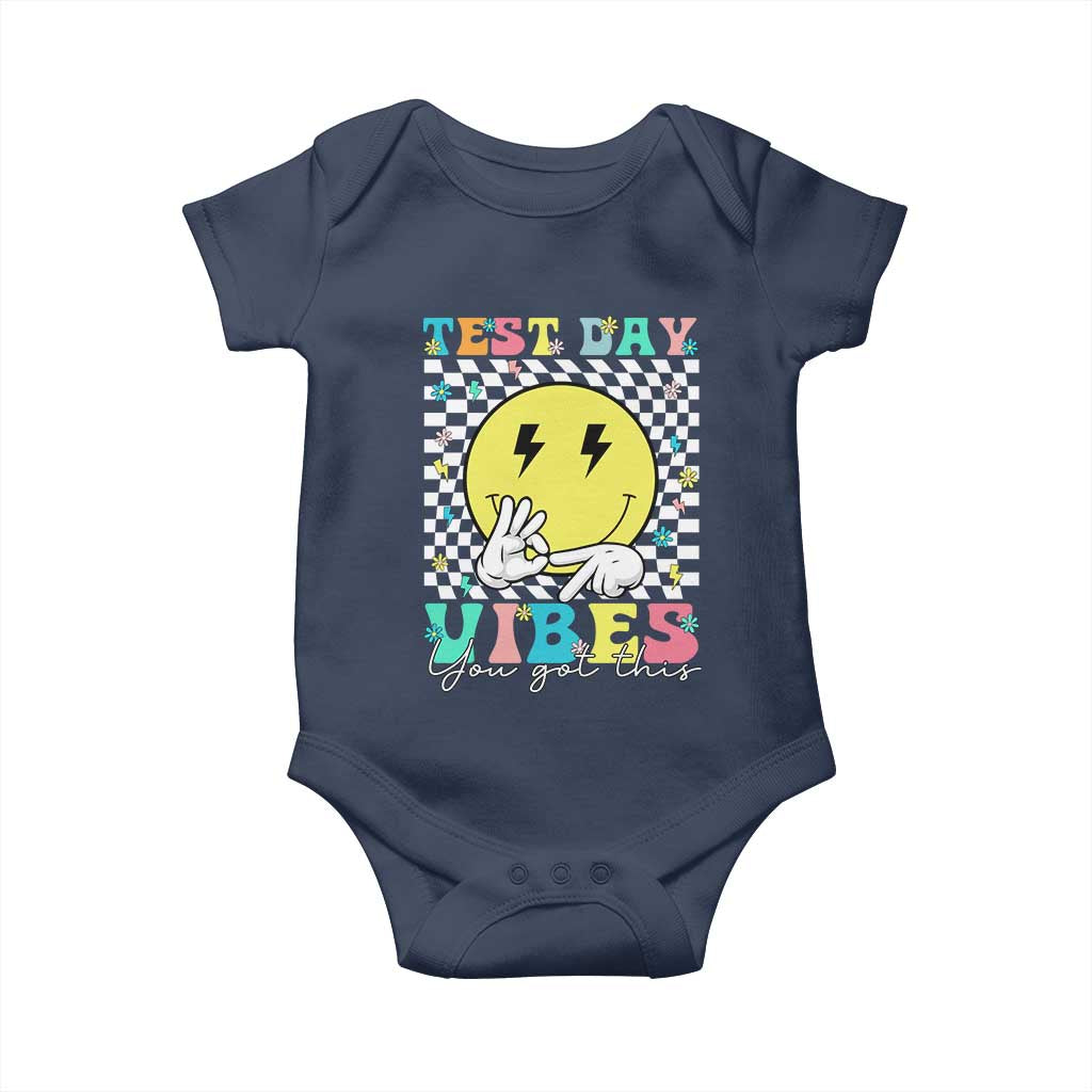 Test Day 67 Meme Baby Onesie You Got This Testing Teacher Retro Grooves TS11 Navy Print Your Wear