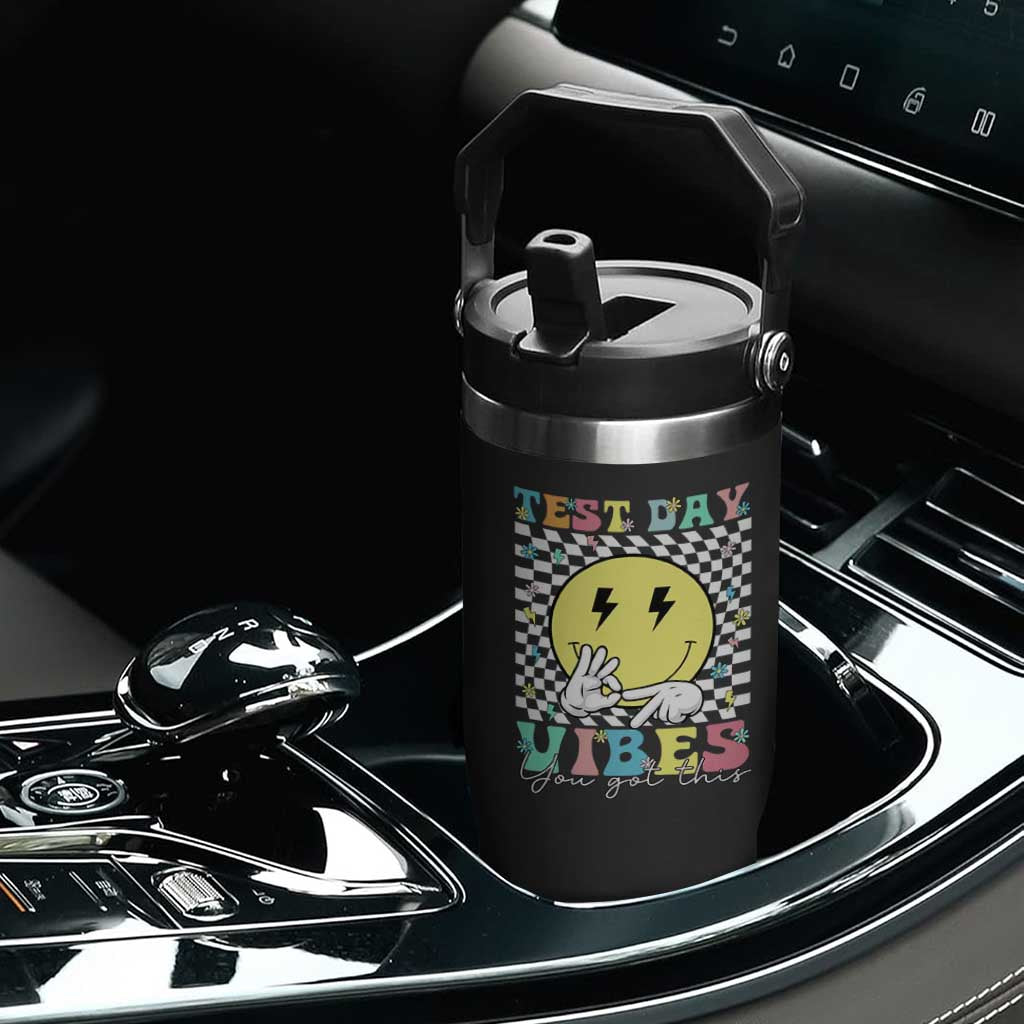 Test Day 67 Meme Flip Straw Tumbler You Got This Testing Teacher Retro Grooves TS11 Print Your Wear