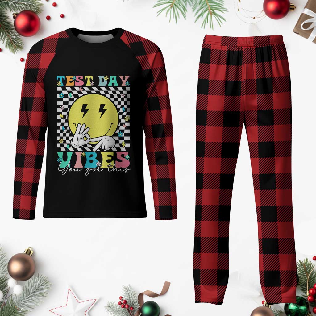 Test Day 67 Meme Plaid Pajama Set You Got This Testing Teacher Retro Grooves TS11 Buffalo Plaid Print Your Wear