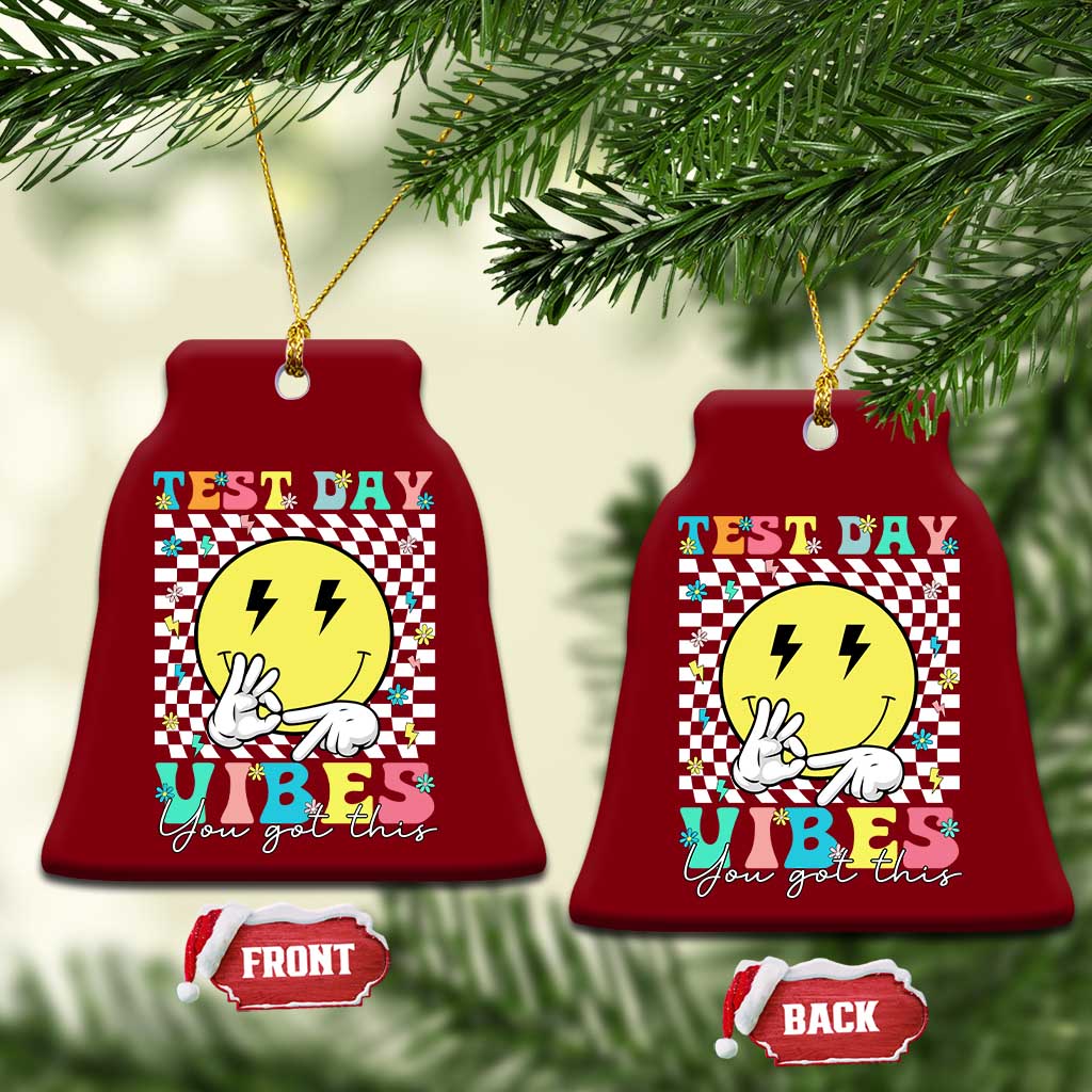 Test Day 67 Meme Ceramic Ornament You Got This Testing Teacher Retro Grooves TS11 Print Your Wear