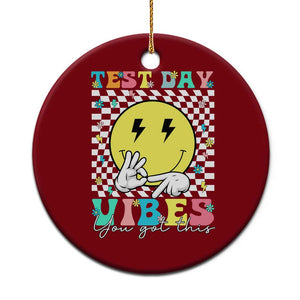 Test Day 67 Meme Ceramic Ornament You Got This Testing Teacher Retro Grooves TS11 1pc Red Print Your Wear