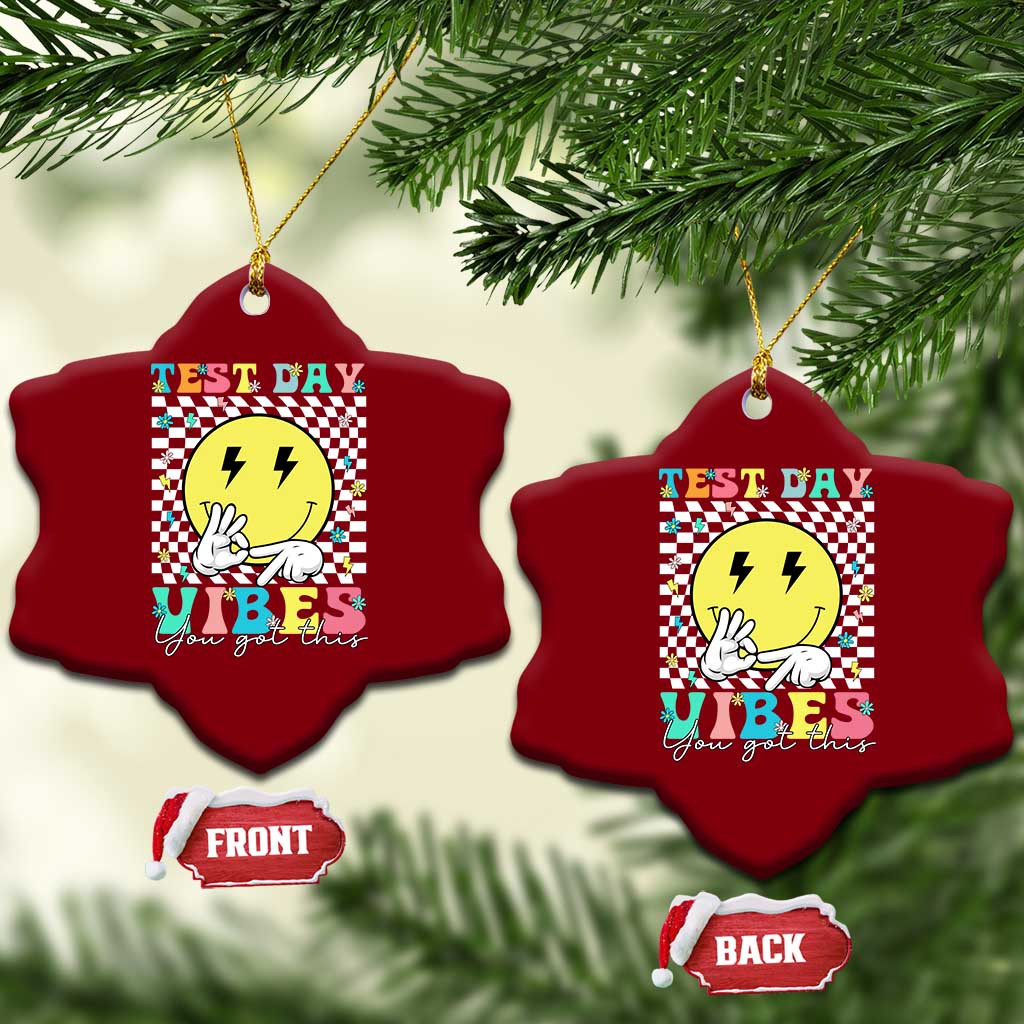 Test Day 67 Meme Ceramic Ornament You Got This Testing Teacher Retro Grooves TS11 Print Your Wear