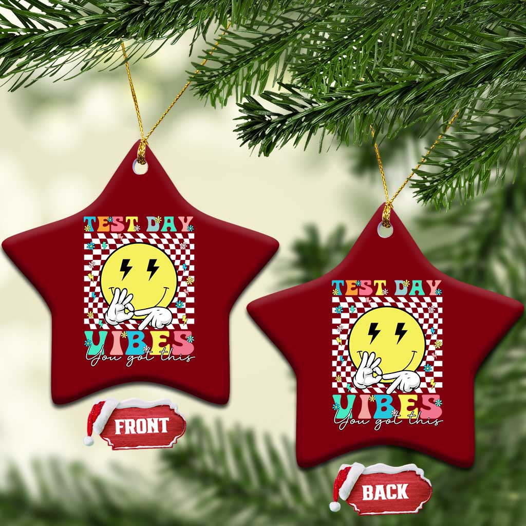 Test Day 67 Meme Ceramic Ornament You Got This Testing Teacher Retro Grooves TS11 Print Your Wear