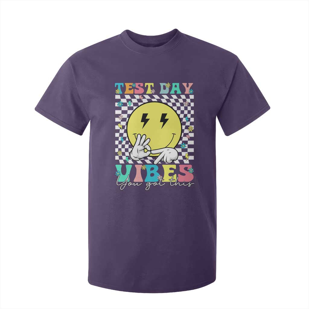 Test Day 67 Meme T Shirt For Kid You Got This Testing Teacher Retro Grooves TS11 Purple Print Your Wear