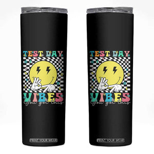 Test Day 67 Meme Skinny Tumbler You Got This Testing Teacher Retro Grooves TS11 Black Print Your Wear