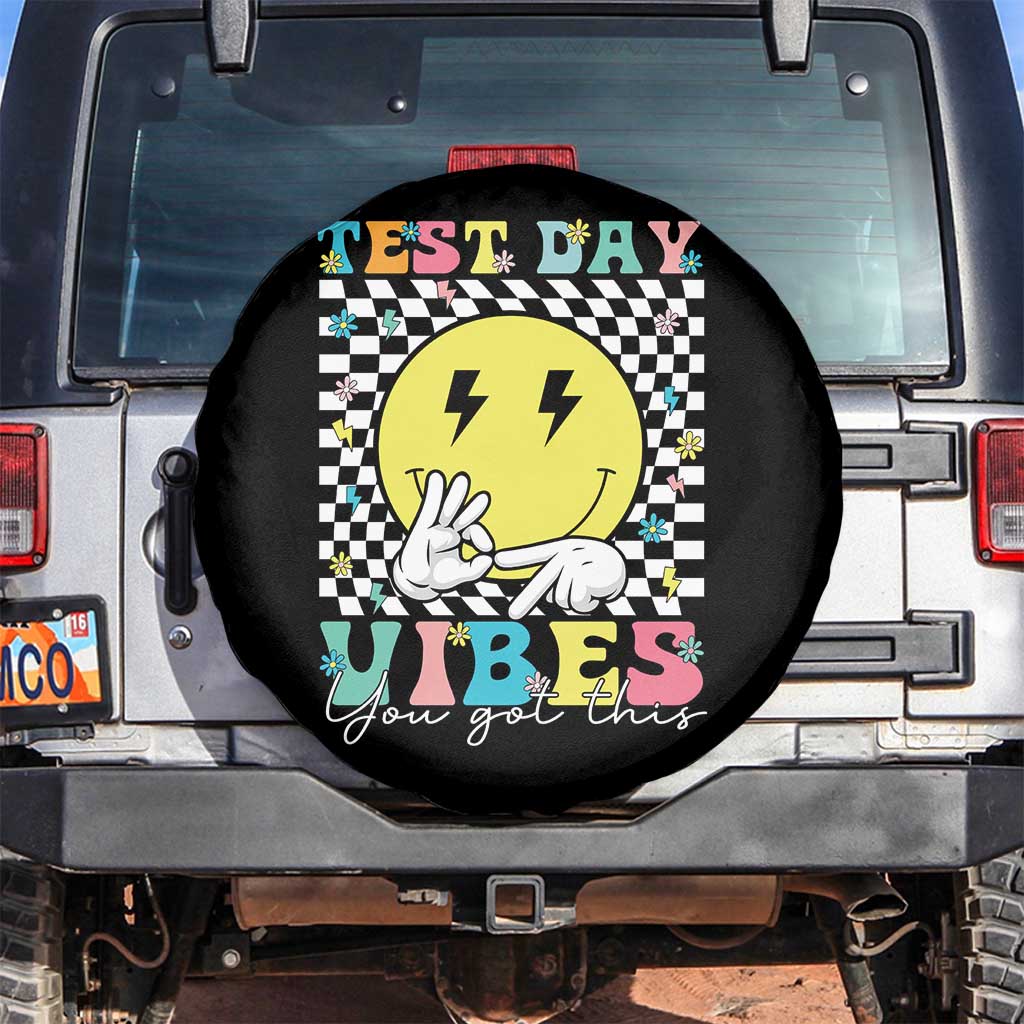 Test Day 67 Meme Spare Tire Cover You Got This Testing Teacher Retro Grooves TS11 No hole Black Print Your Wear
