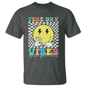 Test Day 67 Meme T Shirt You Got This Testing Teacher Retro Grooves TS11 Dark Heather Print Your Wear