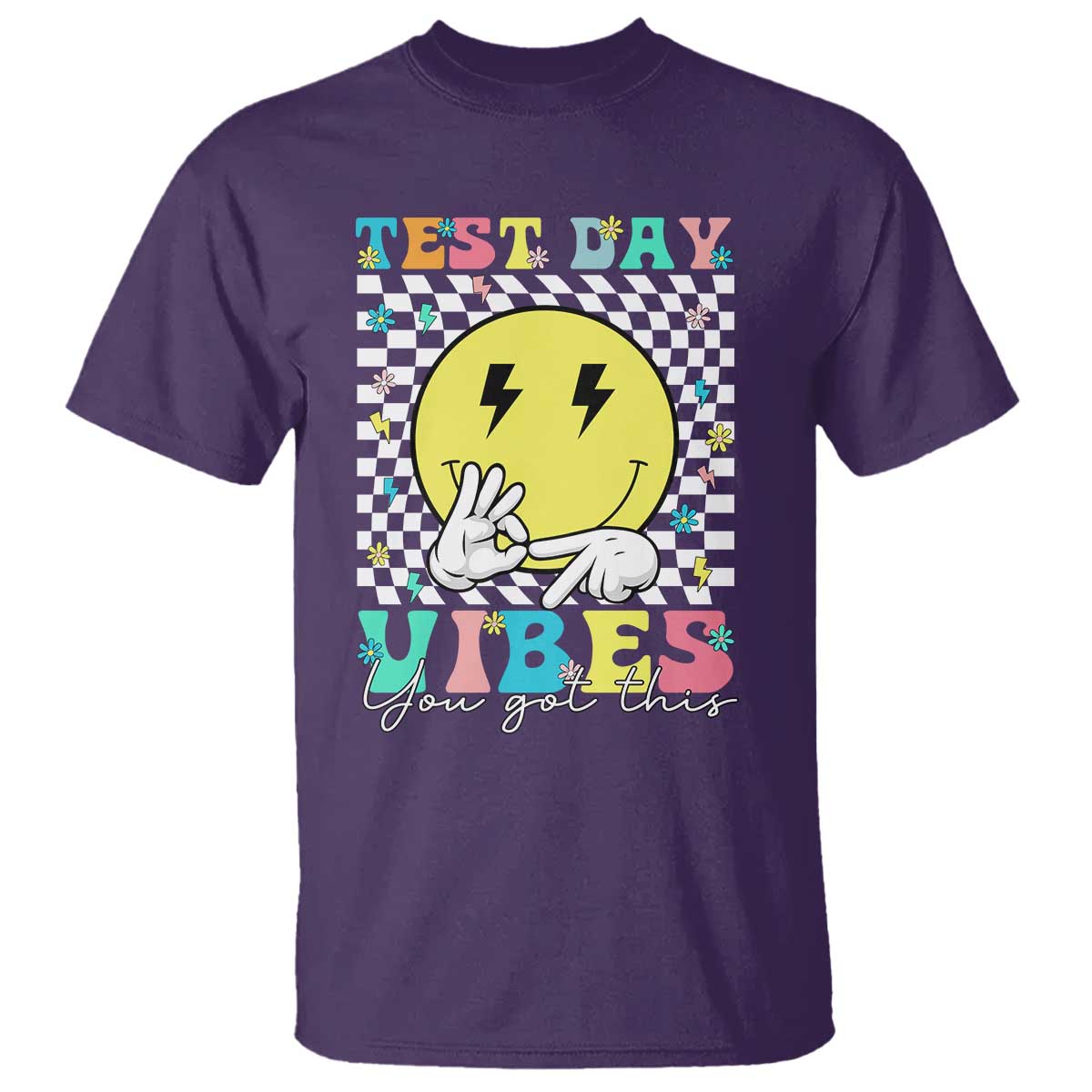 Test Day 67 Meme T Shirt You Got This Testing Teacher Retro Grooves TS11 Purple Print Your Wear