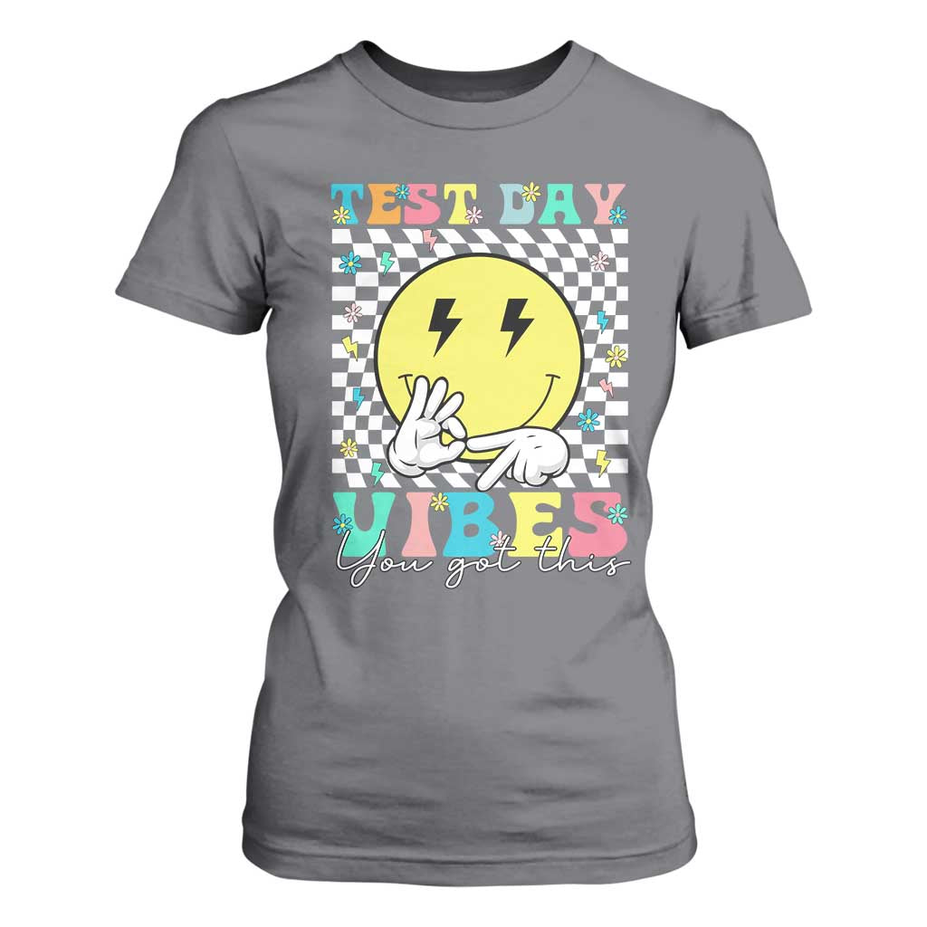 Test Day 67 Meme T Shirt For Women You Got This Testing Teacher Retro Grooves TS11 Charcoal Print Your Wear