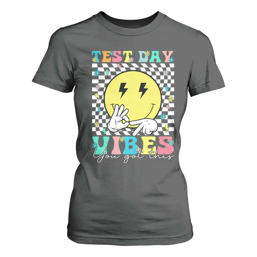 Test Day 67 Meme T Shirt For Women You Got This Testing Teacher Retro Grooves TS11 Dark Heather Print Your Wear