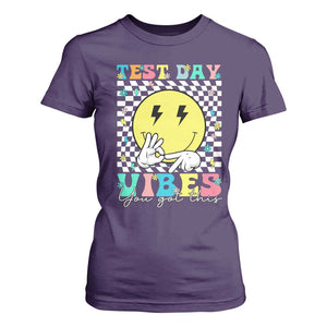 Test Day 67 Meme T Shirt For Women You Got This Testing Teacher Retro Grooves TS11 Purple Print Your Wear