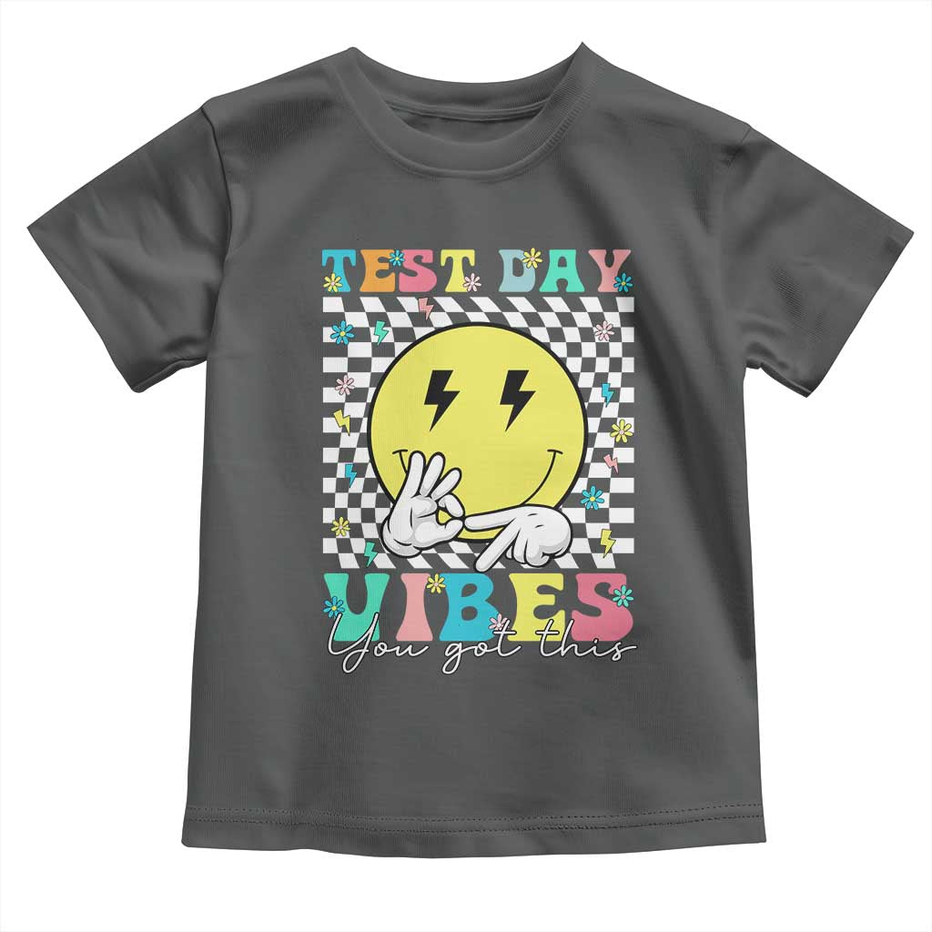 Test Day 67 Meme Toddler T Shirt You Got This Testing Teacher Retro Grooves TS11 Dark Heather Print Your Wear