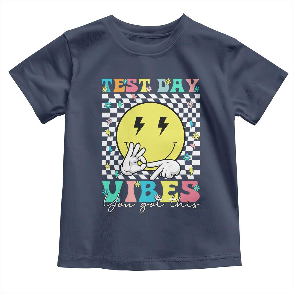 Test Day 67 Meme Toddler T Shirt You Got This Testing Teacher Retro Grooves TS11 Navy Print Your Wear