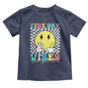 Test Day 67 Meme Toddler T Shirt You Got This Testing Teacher Retro Grooves TS11 Navy Print Your Wear